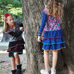 vestido con volados mangas largas nenas otoño invierno 2015 Zukutrule