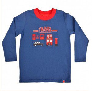 remera mangas largas azul autos Risata invierno 2015