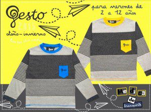 remeras a rayas Gesto Chicos invierno 2015