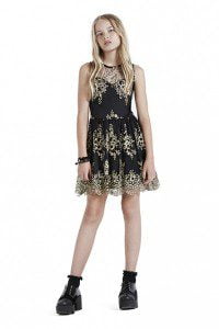 Vestido encaje bordado niña invierno 2016 Ona Saez Kids