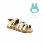 sandalias doradas niña Pitocatalan calzado para chicos primavera verano 2018