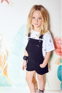 entererito jardinero con terminacion rustica para niña Kosiuko primavera verano 2018