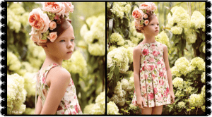 vestido floreado para nenas verano 2018 Little Akiabara