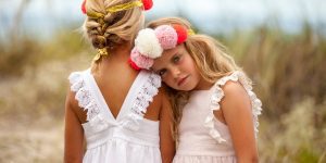 Vestido blanco para nenas verano 2018 PIOPPA