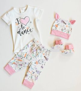 body y pantalon bebes bailarina Grisino ropa infantil verano 2018