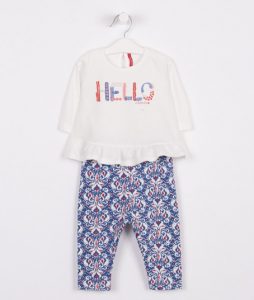 calza estampada y remera mangas largas beba minimimo otoño invierno 2018
