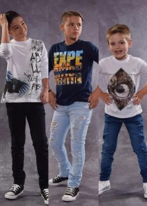 remeras con estampas y jeans para chicos abellie otoño invierno 2018
