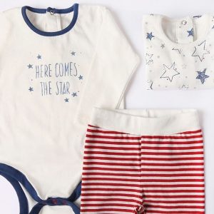 body bebe y pantalon a rayas linea star bebe cheeky otoño invierno 2018