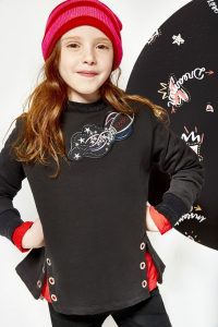 buzo niña con aplique kosiuko kids otoño invierno 2018