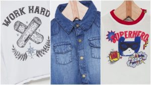 camisas de jeans y remeras mangas largas niños wanama boys girls otoño invierno 2018