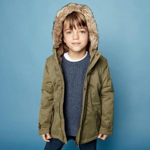 campera impermeable forrada en corderito con capucha cheeky niños otoño invierno 2018