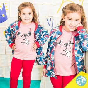 camperas para niñas y calzas de lycra Pako peko otoño invierno 2018
