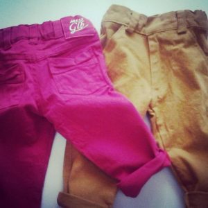 pantalones de gabardina elastizada para bebes globito otoño invierno 2018