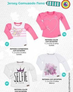 remeras mangas largas con estampa para niñas baby cheito otoño invierno 2018
