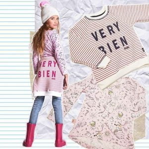 remeras mangas largas y buzo a rayas niña Babu otoño invierno 2018