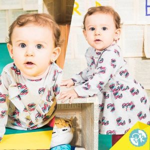 vestido de jersey de algodon mangas largas beba Pako peko otoño invierno 2018