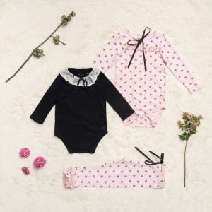 bodys para beba con puntilla Little Akiabara invierno 2018