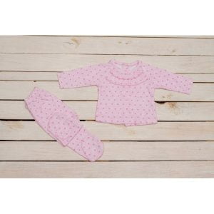 conjunto buzo con volado y ranita beba cocomiel otoño invierno 2018