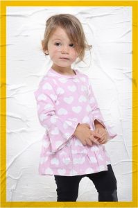 remera mangas largas con volado niña Soft red otoño invierno 2018