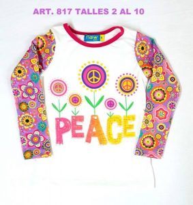 remeras coloridas para niñas remera niña Flow Kids otoño invierno 2018
