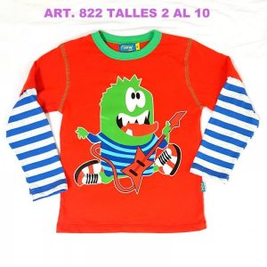 remeras mangas largas divertidas para niños Flow kids otoño invierno 2018