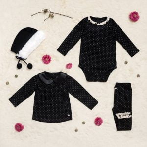 ropa negra para beba Little Akiabara invierno 2018