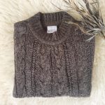 buzo de lana con trensado niño Pompas invierno 2018