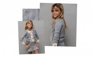campera de lana tejida con folados niña Advanced invierno 2018