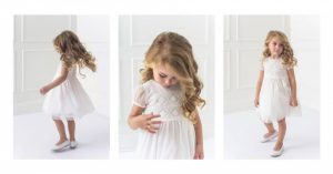 vestido blanco para nena Magdalena Esposito invierno 2018