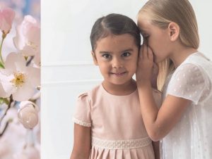 vestidos para nenas mangas cortas Magdalena Esposito invierno 2018