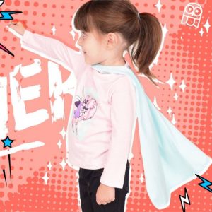 remeras mangas largas super heroina niña pecosos invierno 2018