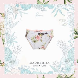 bombacha de baño niña flores y pajaros Madrehijas swim suits verano 2019