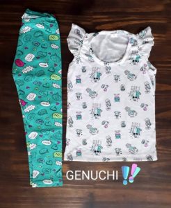 calzas estampadas y musculosas para niñas Genuchi verano 2019