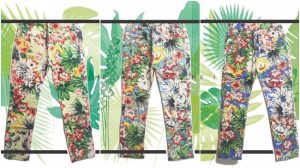 calzas para niñas con estampas florales tropicales babu primavera verano 2019