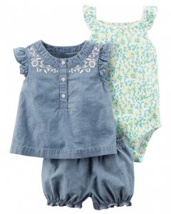 conjunto denim beba carters primavera verano 2019