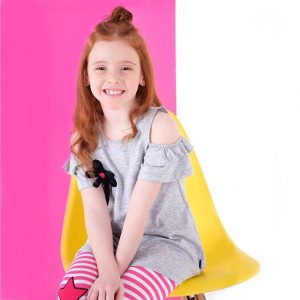 look con calza a rayas niña bluma verano 2019