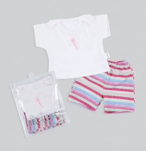 conjunto short a raya remera libelula beba beba baby cheito verano 2019