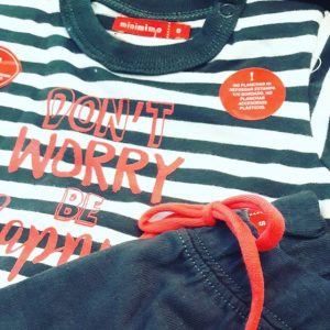 conjunto short y remera a rayas bebe minimimo primavera verano 2019