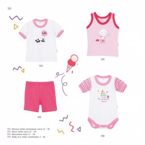 conjuntos de algodon y bodys para bebas Naranjo verano 2019