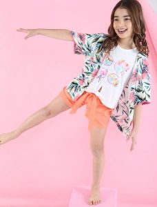 kimono estampado para niña Soft Red Primavera verano 2019 kimono estampado para niña Soft Red Primavera verano 2019