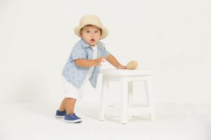 moda fiesta con bermuda bautizmo moderno bebe minimimo co Verano 2019