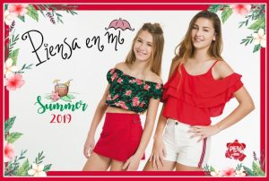 polleras y short con blusas y top para nenas Piensa en Mi primavera verano 2019