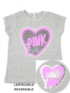 remera corazon pink lentejuelas Paul Carty verano 2019 remera corazon pink lentejuelas Paul Carty verano 2019