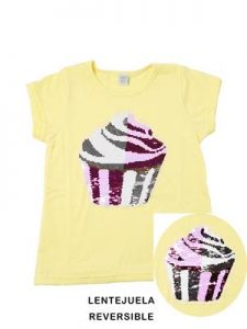 remera cup cake lentejuelas niña Paul Carty verano 2019 remera cup cake lentejuelas niña Paul Carty verano 2019