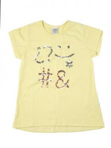 remeras basicas niñas con lentejuelas Paul Carty verano 2019 remeras basicas niñas con lentejuelas Paul Carty verano 2019