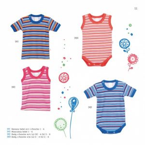 remeras y bodys a rayas para bebes Naranjo verano 2019