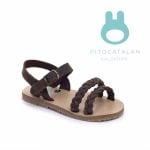 sandalia de cuero trenzadas Pitocatalan Primavera verano 2019