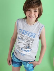 short de baño y musculosa para niños Soft Red Primavera verano 2019