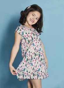 vestido estampa unicornio Nucleo nenas verano 2019
