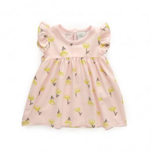 vestido rosa musculosa con volado en mangas beba Broer Enfants verano 2019